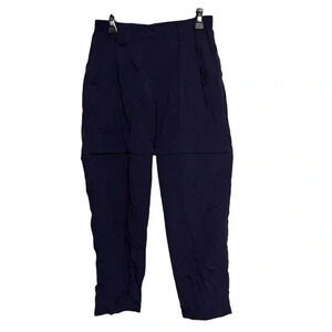 World Wide Sportsman Women’s Convertible PANTS Fishing Zip Off Shorts Navy M